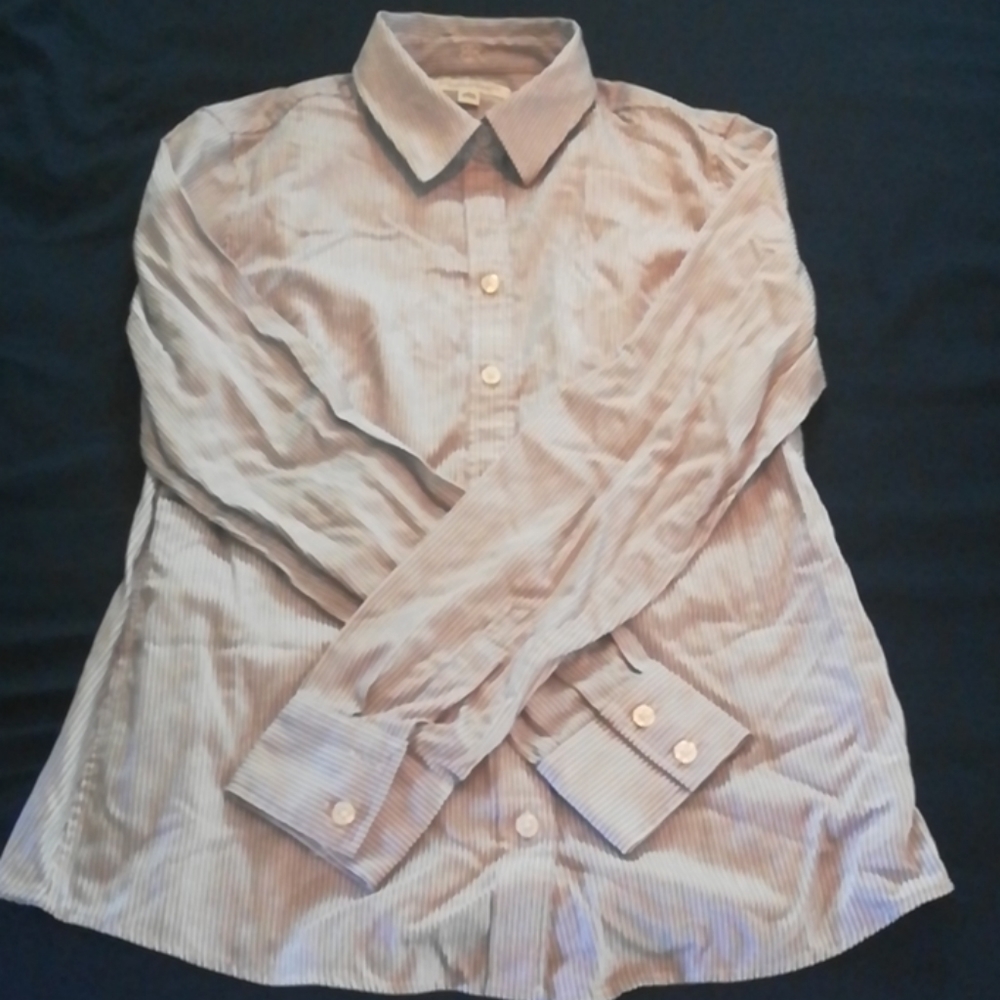 Banana Republic Button Down Pinstripe Sz 8